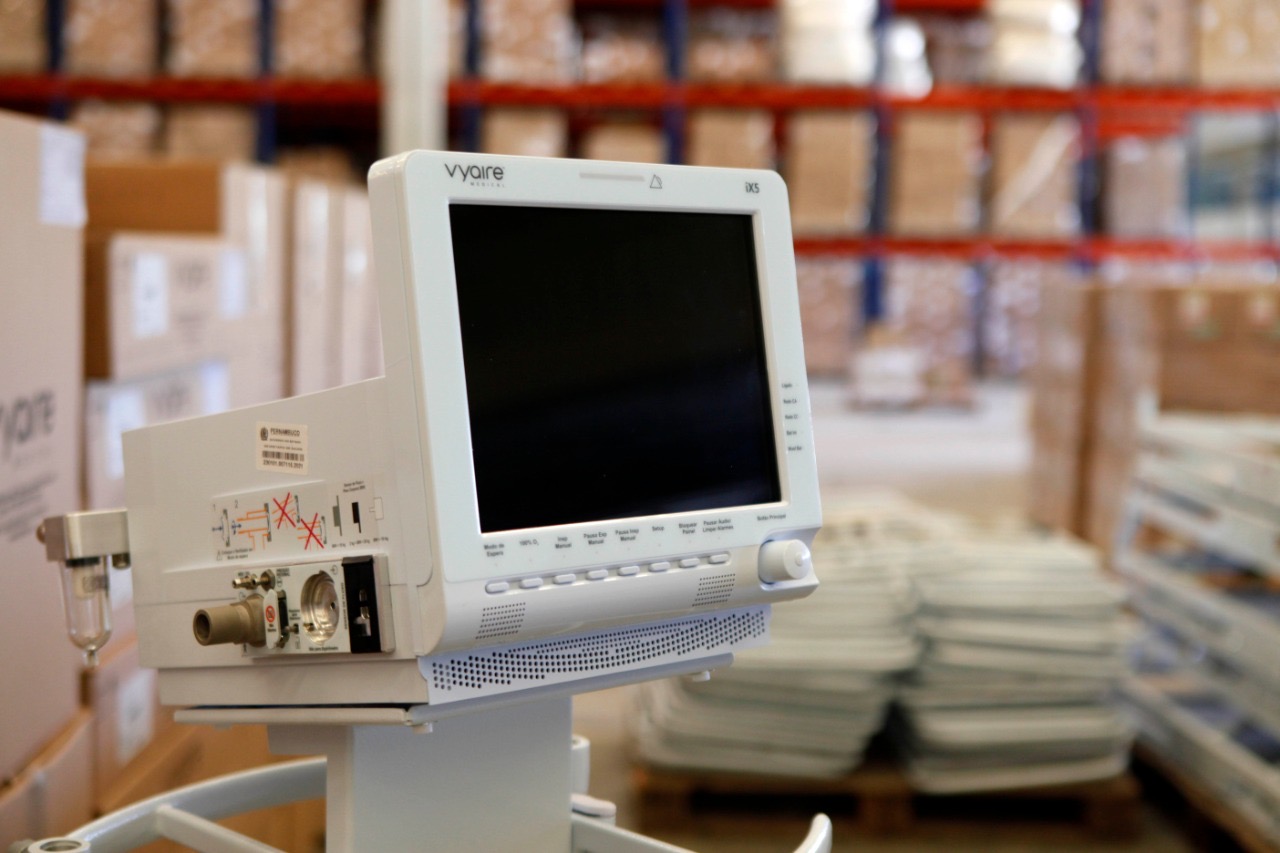 Pernambuco recebe reforço de mais 75 respiradores