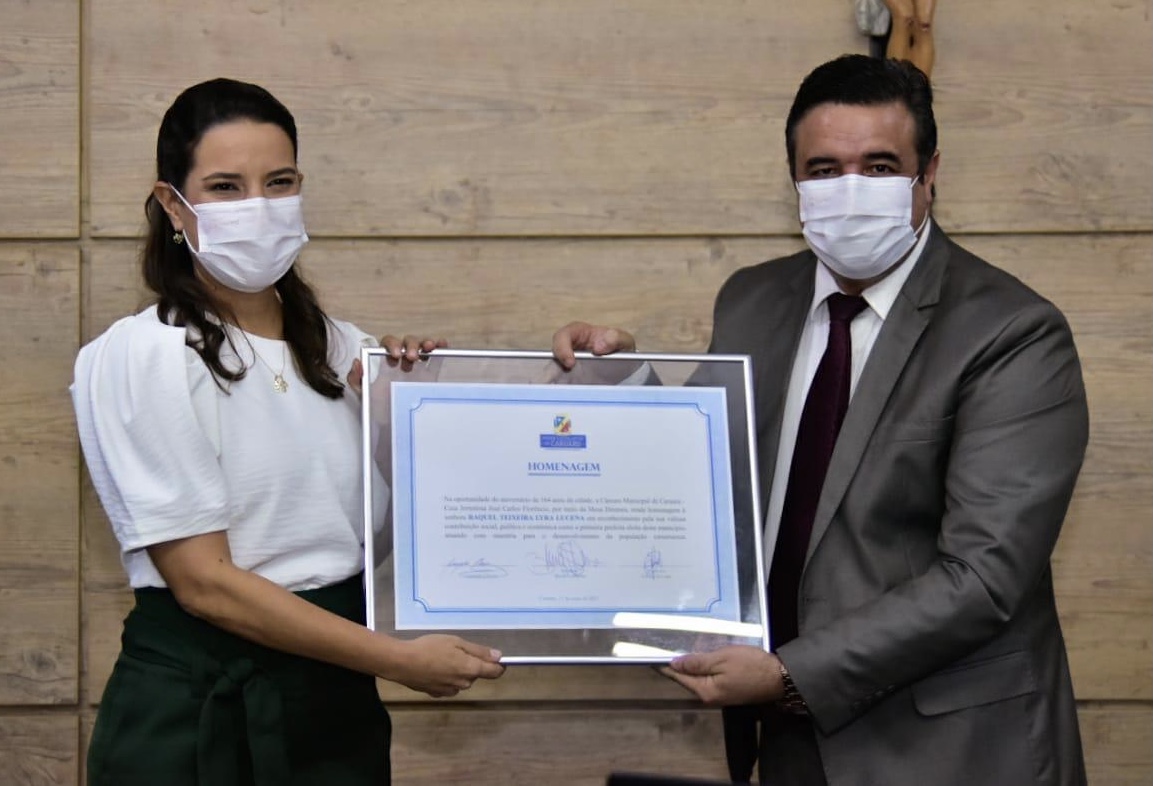 Raquel Lyra recebe homenagem da Câmara de Caruaru