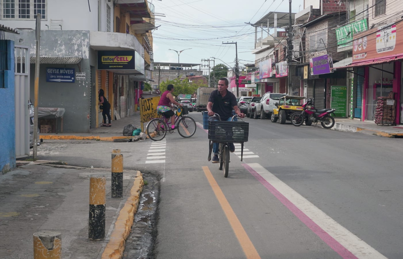 Ipojuca implanta nova ciclofaixa em Nossa Senhora do Ó