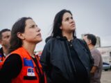 Mirella e Raquel vistoriam obra do Canal do Fragoso