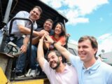 Com Raquel Lyra e Túlio Gadêlha, Miguel Coelho visita obras em Palmares