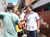 Victor Marques vistoria obras de drenagem e pavimentação na Estância