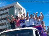 Andréa Medeiros recebe Raquel Lyra em Jaboatão no último dia de campanha